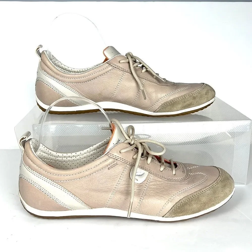Geox Lightweight Comfort Beige Respira Sneaker Shoes Size EUR 39, US 9